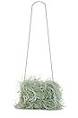 view 5 of 5 Zahara Feather Clutch in Sage Feathers