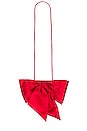 view 1 of 4 Violet Bow Crossbody Bag in Red Satin
