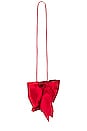 view 3 of 4 Violet Bow Crossbody Bag in Red Satin