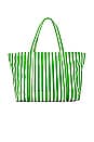 view 2 of 4 Dina Travel Tote in Green & Cream Stripe