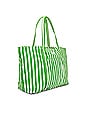 view 3 of 4 Dina Travel Tote in Green & Cream Stripe
