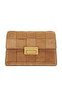 view 1 of 5 Delphine Leather Clutch in Toffee