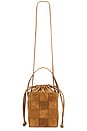 view 1 of 5 Laith Wide Woven Top Handle Bag in Toffee
