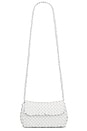view 1 of 4 MINI BOLSA TRANSVERSAL DE TECIDO VINNIE in White
