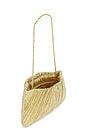 view 4 of 4 Brit Flat Pleated Pouch in Gold