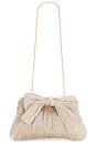 view 1 of 4 Rayne Pleated Bow Clutch in Champagne