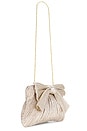view 3 of 4 Rayne Pleated Bow Clutch in Champagne