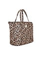 view 4 of 4 Brushed Leopard Printed Nylon Tote Bag in Leopard