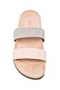 view 3 of 5 Paz Sandal with Calf Fur in New Natural/Cool Grey in New Natural & Cool Grey