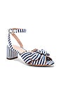 view 2 of 5 Jill Knotted Block Heel With Ankle Strap in Blue & Cream