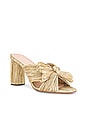 view 2 of 5 Penny High Heel Pleated Knot Slide in Gold