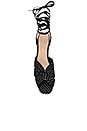 view 4 of 5 Ankle Wrap Low Sandal in Black & Cream