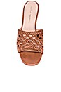 view 4 of 5 Woven Sandal With Metal Circle Heel in Timber Brown