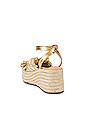 view 3 of 5 Pleated Knot Flatform Espadrille in Gold
