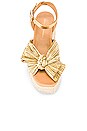 view 4 of 5 Pleated Knot Flatform Espadrille in Gold