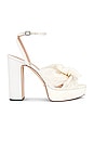 view 1 of 5 Natalia Pleated Knot Platform in Pearl