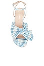 view 4 of 5 Pleated Platform Sandal in Blue & Cream Plaid
