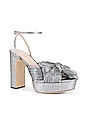 view 2 of 5 Natalia Platform Sandal in Dark Silver Lame