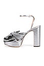 view 5 of 5 Natalia Platform Sandal in Dark Silver Lame