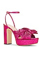 view 2 of 5 Natalia Platform Sandal in Fuchsia Lam