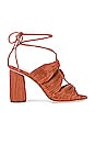 view 1 of 5 Teresa Sandal in Terracotta Shantung