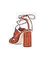 view 3 of 5 Teresa Sandal in Terracotta Shantung
