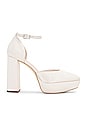 view 1 of 5 SELINA プラットフォームヒール in Cream Satin