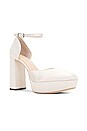 view 2 of 5 SELINA プラットフォームヒール in Cream Satin