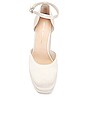 view 4 of 5 SELINA プラットフォームヒール in Cream Satin