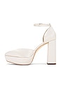 view 5 of 5 SELINA プラットフォームヒール in Cream Satin