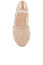 view 4 of 5 Leonie Soft Ballet Flat in Cream & Crystal