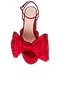 view 4 of 5 Kiki Bow Platform Heel in Red Satin