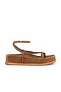 view 1 of 5 Ankle Wrap Footbed Sandal in Cacao