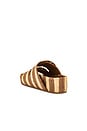 view 3 of 5 Theo Sandal in Brown & Natural Striped Straw