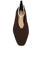 view 4 of 5 Emery Crystal Ballet Flat in Dark Brown Satin