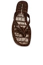 view 4 of 5 CHANCLAS LINA in Espresso Crocodile Embossed Leather