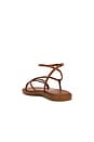 view 3 of 5 Noor Strappy Ankle Wrap Flat Sandal in Timber Nappa