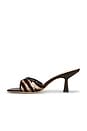 view 5 of 5 SANDALES À TALONS TAVIA in Dark Brown & Zebra Flocked Mesh
