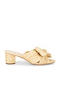 view 1 of 5 Emilia Pleated Knot Mule in Natural Straw