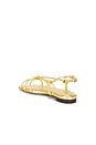 view 3 of 5 Karly Strappy Flat Sandal in Light Gold