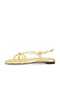 view 5 of 5 Karly Strappy Flat Sandal in Light Gold