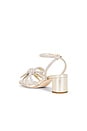 view 3 of 5 Mikel Mid Heel Bow Sandal in Cappuccino Crystal
