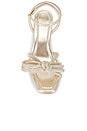 view 4 of 5 Mikel Mid Heel Bow Sandal in Cappuccino Crystal