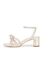 view 5 of 5 Mikel Mid Heel Bow Sandal in Cappuccino Crystal