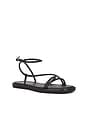 view 2 of 5 Noor Strappy Ankle Wrap Flat Sandal in Black