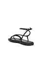 view 3 of 5 Noor Strappy Ankle Wrap Flat Sandal in Black