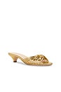 view 2 of 5 Dixie Strappy Kitten Heel Sandal in Gold