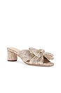 view 2 of 5 MULE PLISADO CON NUDO EMILIA in Champagne Shimmer