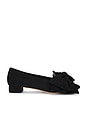 view 1 of 5 Noa Bow Flat in Black Moiré