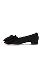 view 6 of 5 Noa Bow Flat in Black Moiré